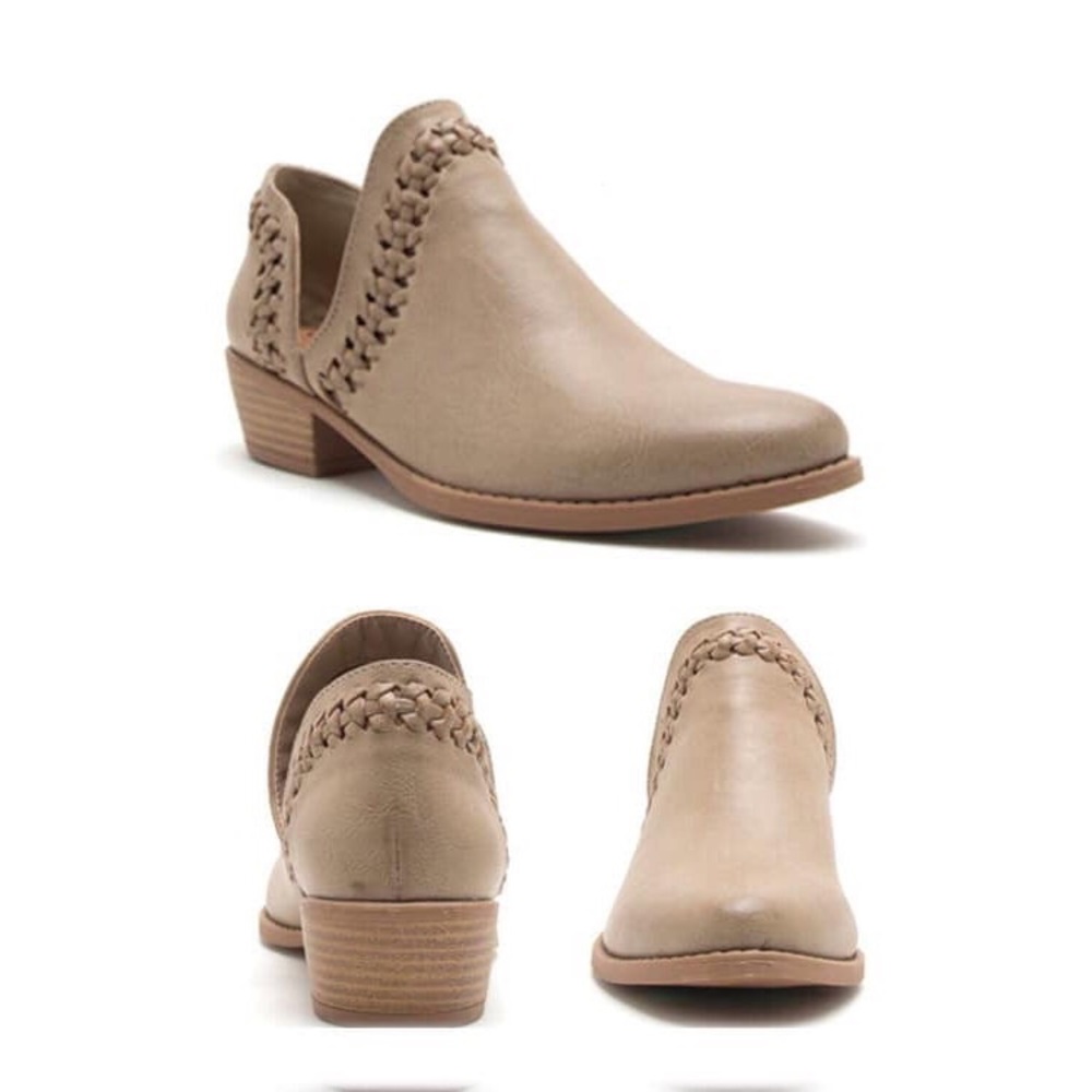 Taupe Cutout booties